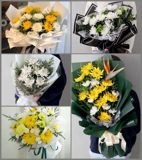 河南南阳卧龙区陆营镇华庄村白事花束代送